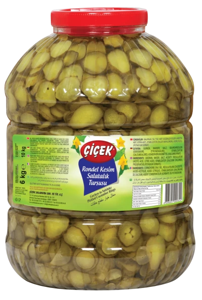 Rondel Kesim Salatalık Turşusu Pet 10 KG